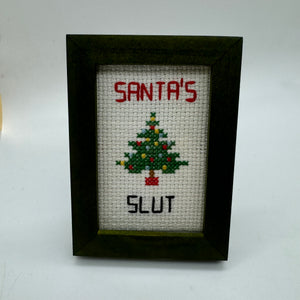 Santa’s Slut Subversive Cross Stitch