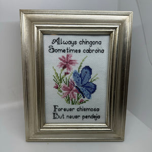 Always chingona vulgar cross stitch