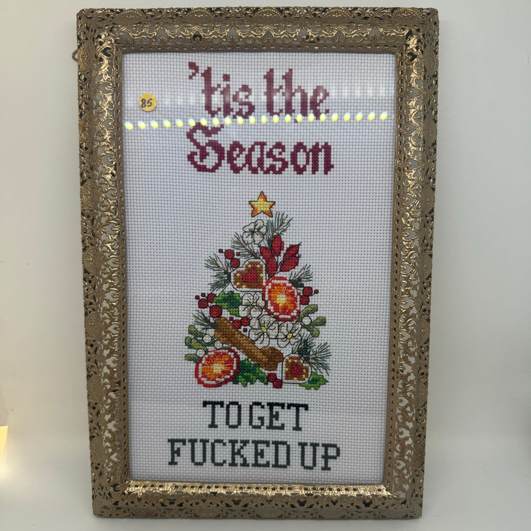 Tis the season to get fucked up Subversive Cross Stitch