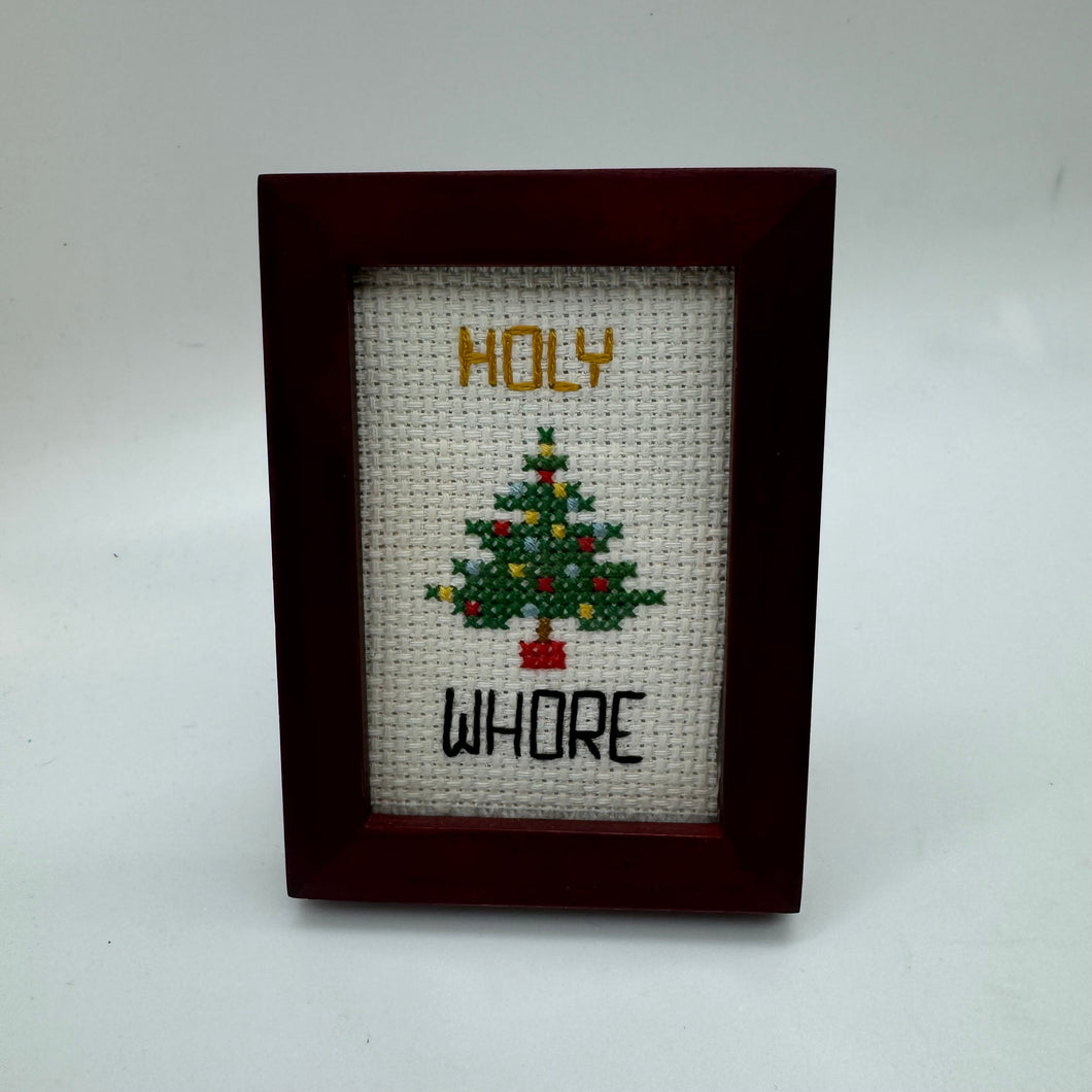 Holy Whore Subversive Cross Stitch