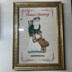 Season greetings, motherfuckers Subversive Cross Stitch