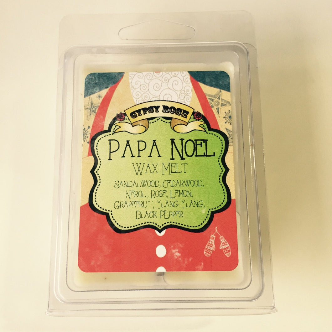 Papa Noel Limited Edition Holiday Wax Melt Cedarwood Sandalwood Rose Lemon - Gypsy Rose Cosmetics