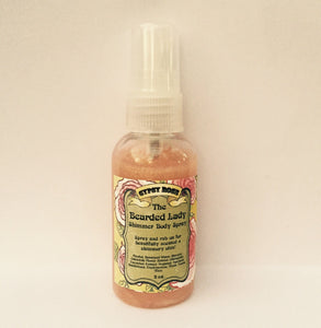 Bearded Lady Shimmer Body Spray Patchouli Orange - Gypsy Rose Cosmetics