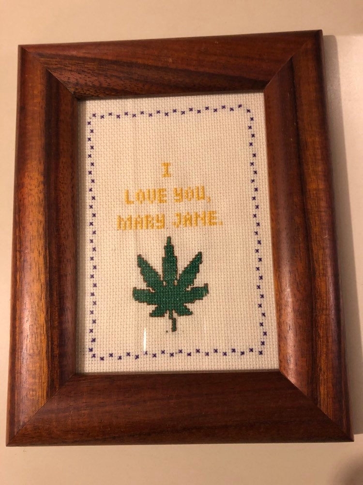 I love you Mary Jane-   vulgar cross stitch crossstitch