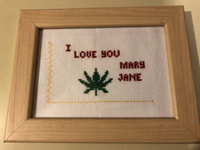 Load image into Gallery viewer, I love you Mary Jane-   vulgar cross stitch crossstitch
