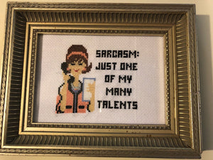 Sarcasm: just one of my many talents - naughty vulgar cross stitch crossstitch