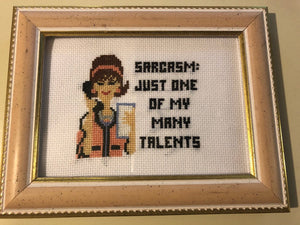 Sarcasm: just one of my many talents - naughty vulgar cross stitch crossstitch