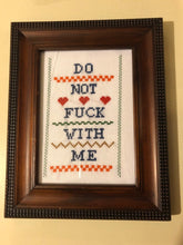 Load image into Gallery viewer, Do not fuck with me - naughty vulgar cross stitch crossstitch
