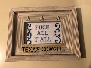 Fuck all y'all -   vulgar cross stitch crossstitch