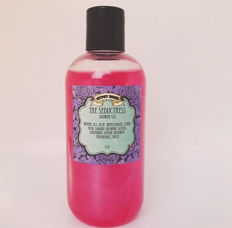 Seductress Shower Gel Rose Lemon Geranium - Gypsy Rose Cosmetics