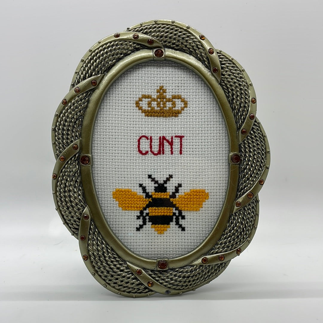 Cunt Bee - naughty vulgar cross stitch crossstitch – Gypsy Rose