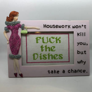 Fuck the dishes-naughty vulgar cross stitch crossstitch