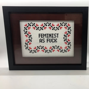 Feminist as fuck-naughty vulgar cross stitch crossstitch