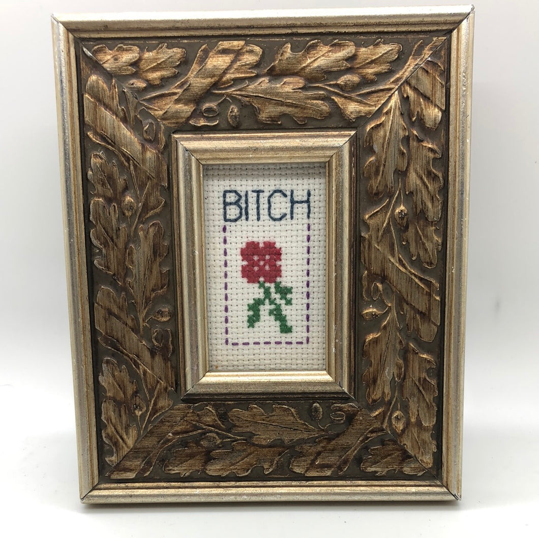 Bitch- naughty vulgar cross stitch crossstitch