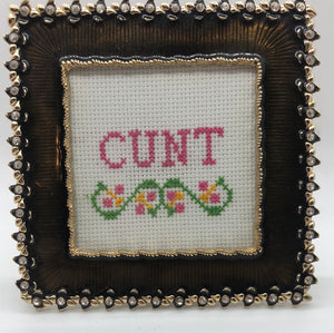 Cunt - naughty vulgar cross stitch crossstitch